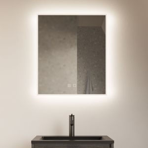 Spiegel gliss design style framework 11 mm led verlichting met spiegelverwarming 90 cm