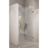 Douchedeur bws portos profielloos 60x200 cm 8 mm nano coating geborsteld messing goud