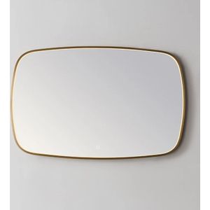 Spiegel Sanilux Celia 100x65 cm Met LED-verlichting Dimbaar Incl. Spiegelverwarming Goud