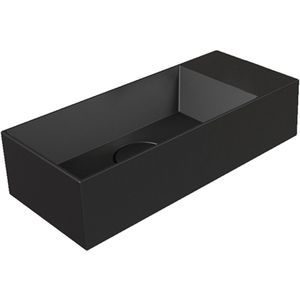 Fontein salenzi spy 45x20 cm mat zwart zonder kraangat (inclusief bijpassende clickwaste)