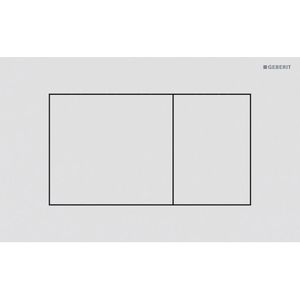 Geberit Drukplaat Sigma 40, 2-toets Square RVS Mat Wit