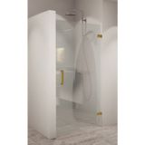 Douchedeur bws portos profielloos 70x200 cm 8 mm nano coating messing goud