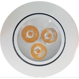 Inbouw Spotlamp Sanimex 85x45 mm Inclusief Armatuur en Gu10 3 Watt Wit (4 stuks)