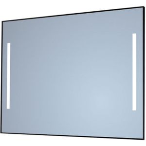 Spiegel sanicare q-mirrors 90x70 cm vierkant met links & rechts led warm white, omlijsting chroom incl. Ophangmateriaal zonder schakelaar