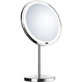 Saniclass Pro Make-Up Spiegel / Scheerspiegel Staand 7x Vergrotend met Verlichting 20cm Chroom Z625