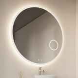Spiegel gliss design sol rond 100 cm met led verlichting en spiegelverwarming