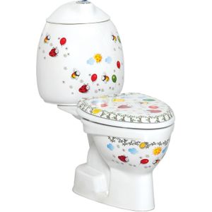 Staand kindertoilet bws flower muur aansluiting (exclusief zitting)