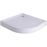 Douchebak sanilux xaro kwartrond wit acryl 100x100x14 cm met vaste plint