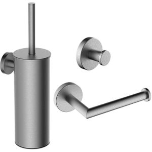 Wiesbaden - Alonzo - Toilet Accessoires Set - Geborsteld RVS