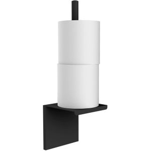 Closetrolhouder allibert loft-game hangend model mat zwart (ruimte voor twee rollen)