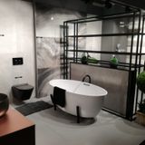 Vrijstaand bad bws solid surface 151x76x46 cm mat wit