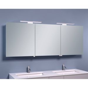Bws led spiegelkast luxe aluminium 160x60x14 cm