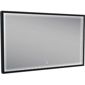 Badkamerspiegel met led-verlichting wiesbaden condensvrij 80x60 cm mat zwart