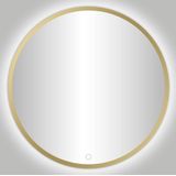 Badkamerspiegel best design venetië nancy led verlichting 60x60 cm rond mat goud