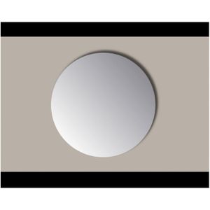 Spiegel rond sanicare q-mirrors zonder omlijsting 80 cm pp geslepen