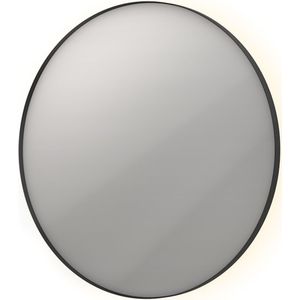Spiegel ink sp17 rond colour changing led rondom 100x4x100 cm dimbaar in aluminium kader mat zwart