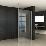 Douchewand met verticale stabilisatiestang wiesbaden 50x200 cm 10 mm nano coating