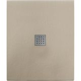Douchebak vm go krypton 100x70x3 cm polybeton rechthoek taupe