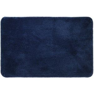 Badmat sealskin angora 100% polyester 60x90x2 cm blauw