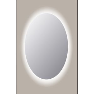 Spiegel ovaal sanicare q-mirrors 100x70 cm pp geslepen led warm white zonder sensor