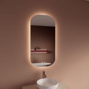 Spiegel BWS Nora 40x100 cm Spiegelverwarming en Rondom Indirect LED-verlichting