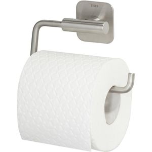 Tiger Colar - Wc rolhouder zonder klep - Zonder te boren - Toiletrolhouder zelfklevend - RVS geborsteld