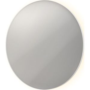 Spiegel ink sp17 rond colour changing led rondom 120x4x120 cm dimbaar in aluminium kader mat wit