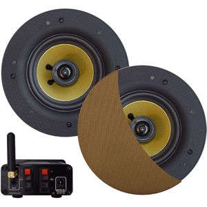 Bluetooth Audiosysteem Aquasound (70 Watt / Bt4.0 / Auto-Aux) Met Zumba Speakerset, 230V/18V Brushed Gold