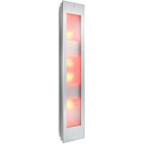 Sunshower combi white uv en infrarood opbouwapparaat 29x144x22.8 cm aluminium