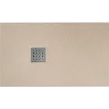 Douchebak vm go krypton 140x70x3 cm polybeton rechthoek taupe