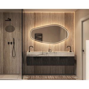 Spiegel Hipp Design Phantom 012 Organisch Met Verlichting Incl. Spiegelverwarming (Alle Maten)