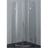 Douchecabine sanitop luxe kwartrond 2 scharnierdeuren 90x90 cm 6mm