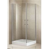 Douchecabine sanilux double vierkant 2 swingdeuren 90x90 cm