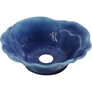 Waskom best design flower 40 cm keramiek glanzend blauw