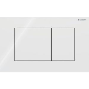 Geberit Drukplaat Sigma 40, 2-toets Square Glas Wit