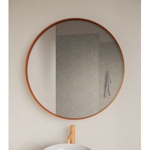 Spiegel Gliss Design Asteri Zonder LED Verlichting 90 cm Met Rand Rosé Koper