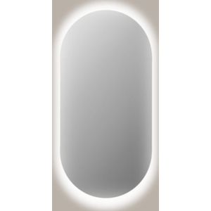 Spiegel Sanicare Q-Mirrors 40x80 cm Ovaal Met Rondom LED Cold White en Afstandsbediening incl. ophangmateriaal