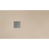 Douchebak vm go krypton 120x80x3 cm polybeton rechthoek taupe