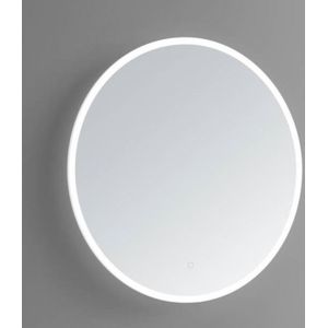 Badkamerspiegel sanilux rond met spiegelverwarming led verlichting dimbaar 80x3 cm