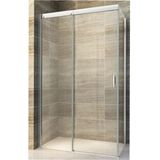 Bws douchecabine softclose 2.0 100x80 cm met nisdeur en zijwand 8 mm aluminium nano coating