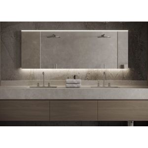 Spiegel martens design praag 140x70 cm met indirecte en direct verlichting en spiegelverwarming