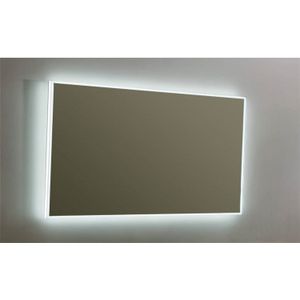 Spiegel sanilux mirror infinity 120x70x4,1 cm aluminium met led verlichting en spiegelverwarming