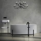 Vrijstaand bad bws solid surface 162x78x55 cm mat wit