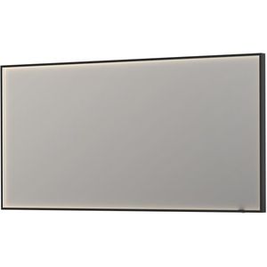 Spiegel ink sp19 rechthoek in stalen kader met indirecte colour changing led verlichting 160x4x80 cm mat zwart