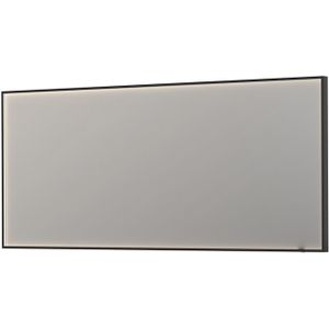 Spiegel ink sp19 rechthoek in stalen kader met indirecte colour changing led verlichting 180x4x80 cm mat zwart