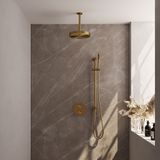 BRAUER - Stripe - Thermostatische Inbouw Regendouche - Goud Geborsteld PVD - 25cm Douchekop - 3-weg