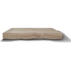 Wastafelblad gliss design massief hout zonder boomschors 60 cm olie wit