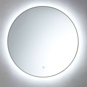 Spiegel sanilux rond met led verlichting 3 kleuren instelbaar & dimbaar 80 cm gunmetal