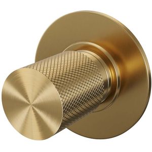 Inbouw stopkraan brauer gold carving rond 6.5 cm messing goud