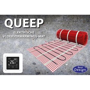 Vloerverwarming best design queep elektrische vloerverwarmingsmat 10m2 (1500 watt)